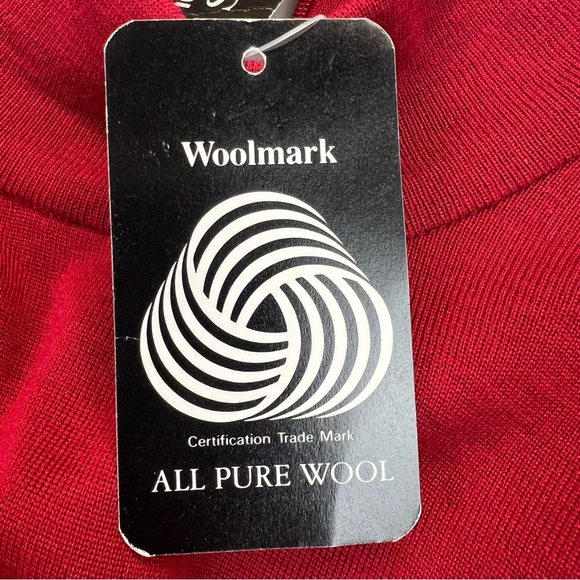 Andrea Jovine NWT 80’s Luxury 100% Wool Bodycon Dress Red Midi Vintage Size S - Picture 8 of 15